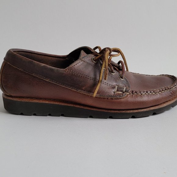Handmade Rancourt & Co Baxter Ranger Moc Brown, Men's Sz 8D - Picture 6 of 12